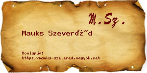 Mauks Szeveréd névjegykártya